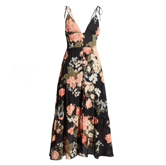Reformation Jaden Floral Tiered Midi Dress 10 - Picture 6 of 10